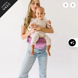 Tushbaby Hip Seat Carrier - Pink / Gold